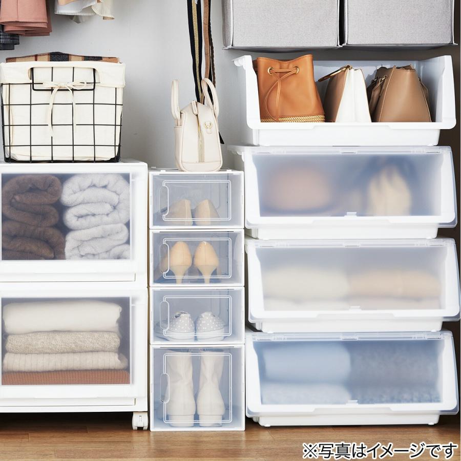 ニトリ（NITORI） 積み重ねできるシューズボックス(シューボWD ロー