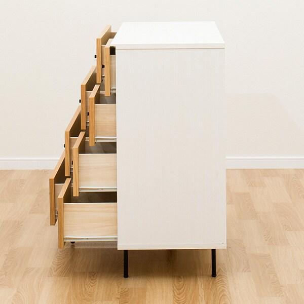 ニトリ（NITORI） ローチェスト(モリーナ2 120-4 LBR/WW) タンス