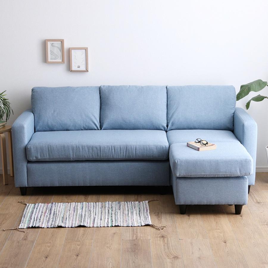 ニトリ（NITORI） カウチソファ (HT 3P LBL) ソファー ソファ 3人掛け