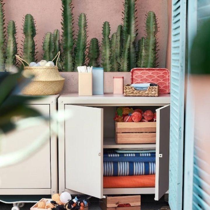 IKEA廃盤カラー:レッド KOLBJÖRN（コールビョーン）キャビネット