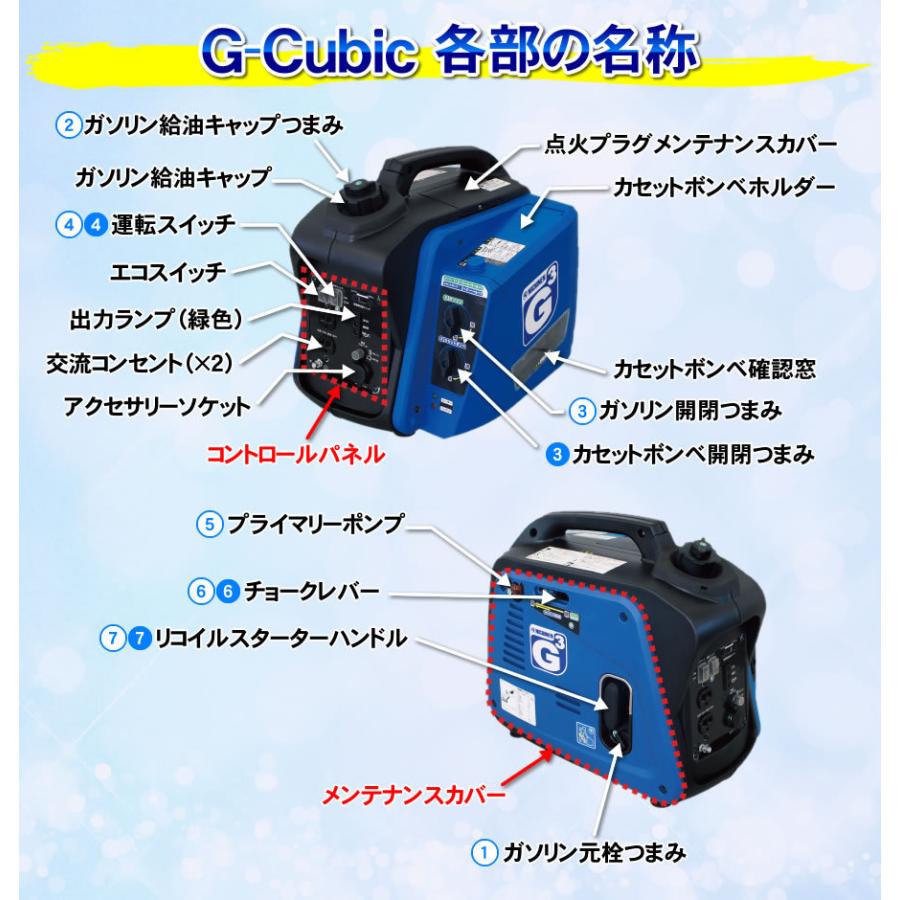 ニチネン 静音 発電機 KG-101 インバーター式 G-cubic（ジー
