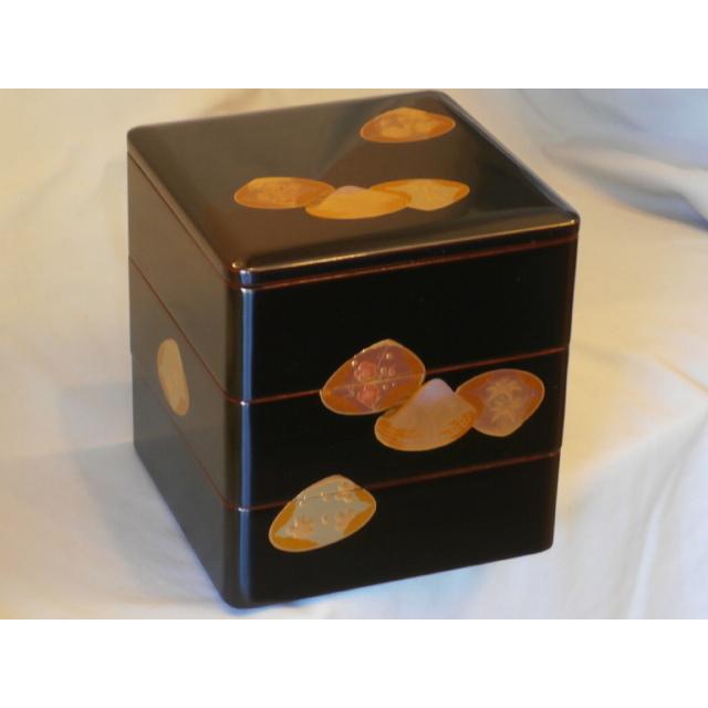 和食器 会津漆器 会津塗り お重 3段重箱 木製 6.0寸 三段重箱 溜内朱