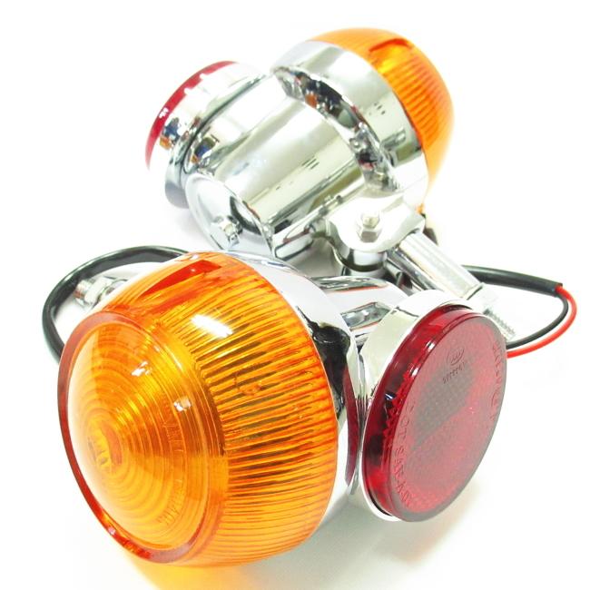 GT380 ウインカー 純正 タイプ 2個セット オレンジ レッド 反射板