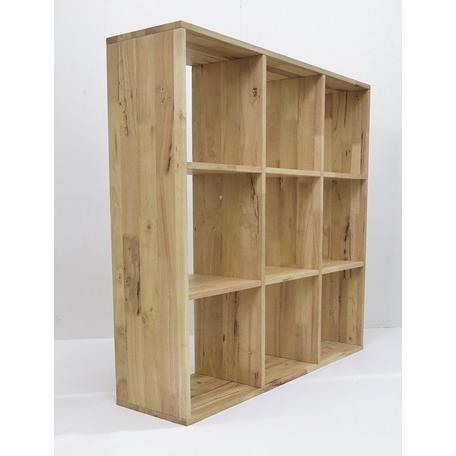 オープンシェルフ 本棚 3×3 天然木 木製 無垢材 シンプル ラック 収納