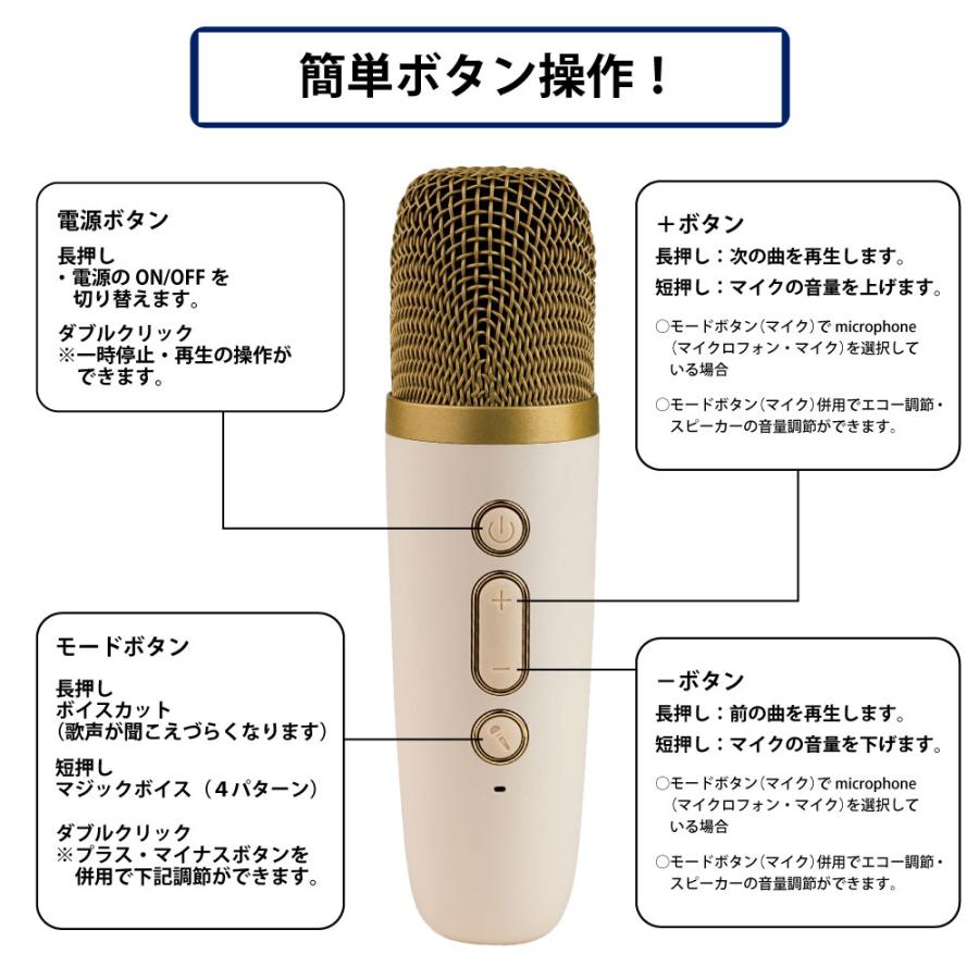 Smaly（スマリー） 2024新型 ミニ カラオケセット マイク2本付き 小型