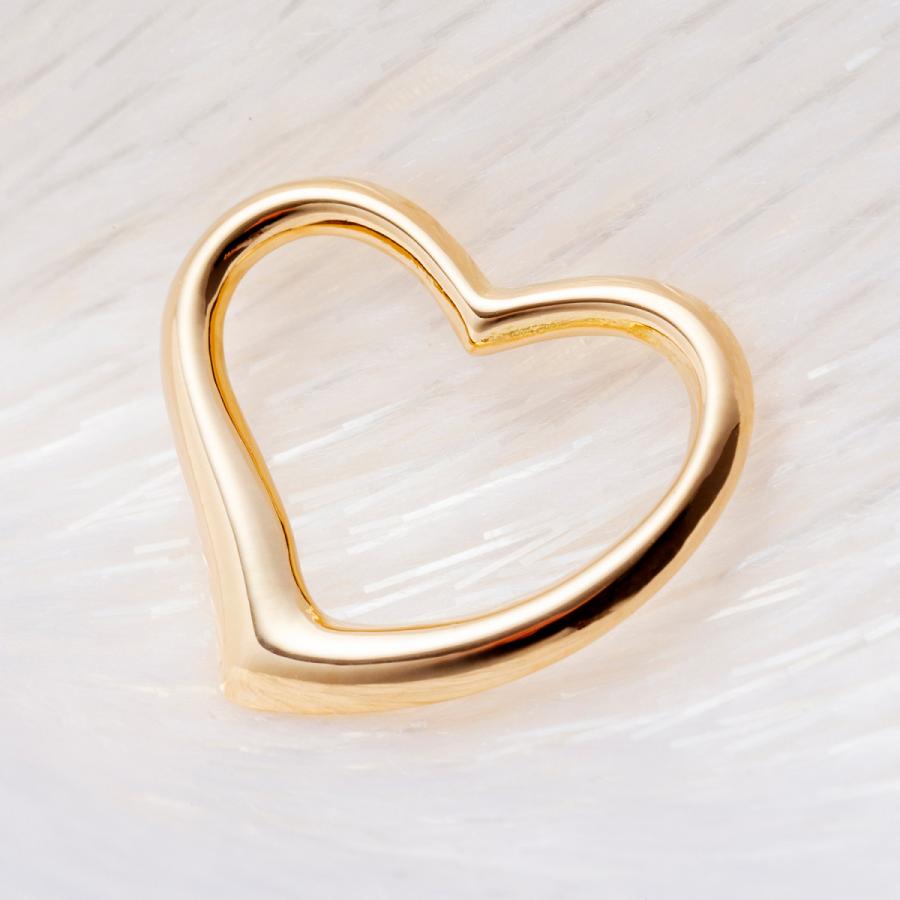 18金 ネックレス ペンダント オープンハート Mサイズ K18 18K