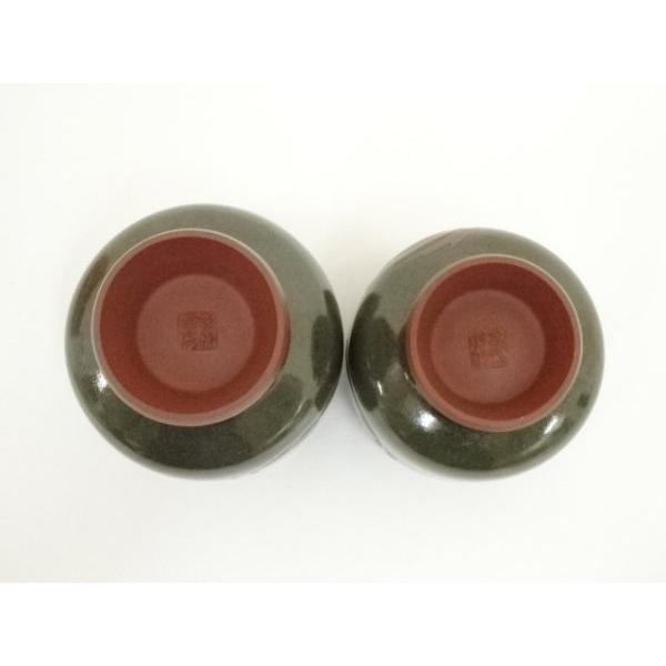 ys7022635; 宗sou 佐渡無名異焼 人間国宝 五代 伊藤赤水造 夫婦湯呑