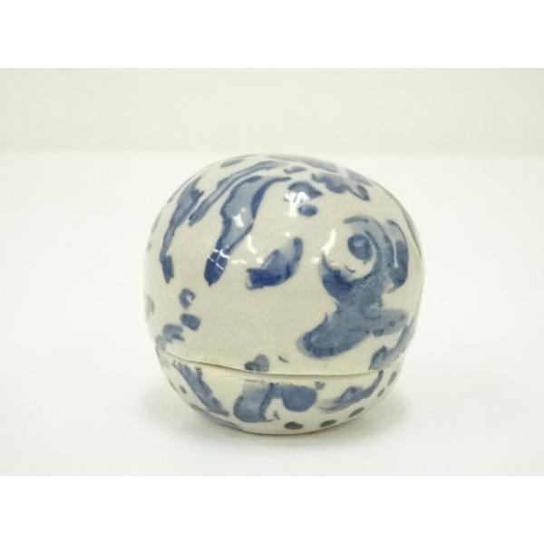 ys7287867; 宗sou 篠原百和造 龍絵染付雲形染付香合（共箱）【道