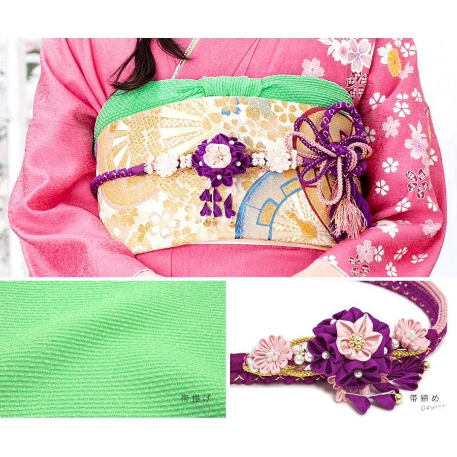 振袖セット 販売 ピンク 金色 ラメ 桜 菊 熨斗 金通し 絵羽柄 正絹