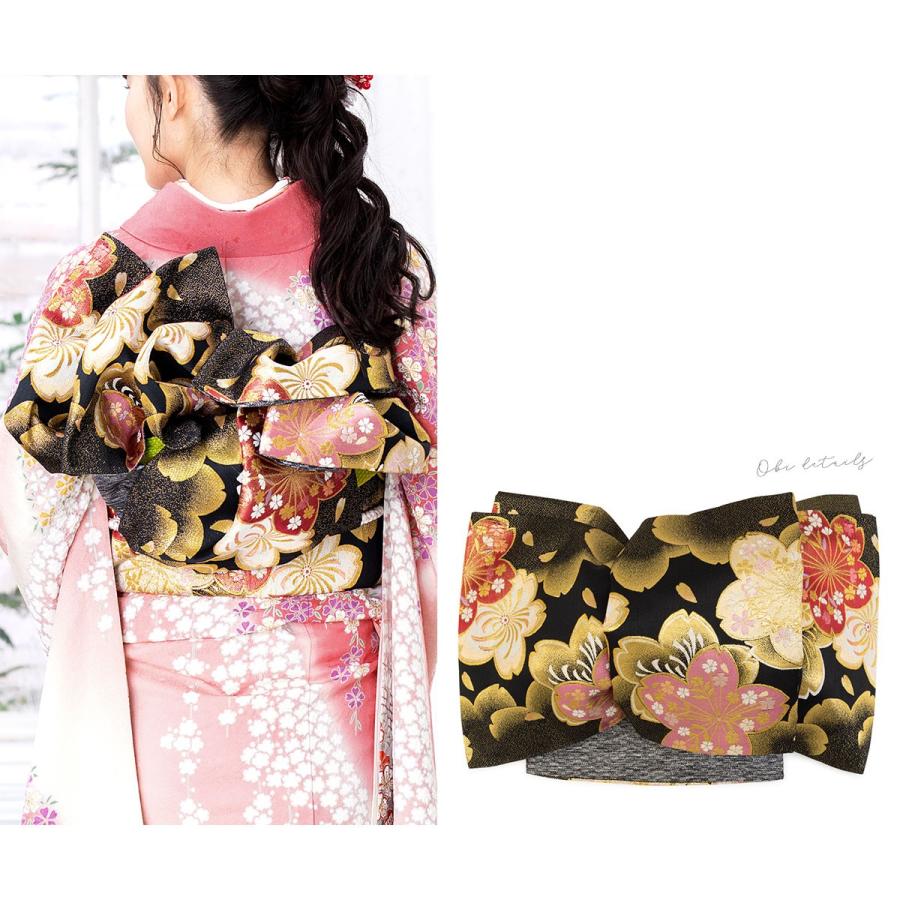 振袖セット 販売 ピンク系 ラメ 桜 流水 波 ぼかし 金通し 絵羽柄 正絹