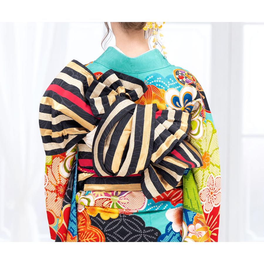 振袖 帯締め 半襟 セット 成人式 販売 日本製 7点セット 絵羽柄 水色系