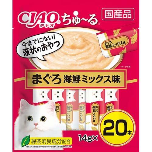 チャオ ちゅ〜る まぐろ 海鮮ミックス味 ( 14g*20本入 )/ ちゅーる