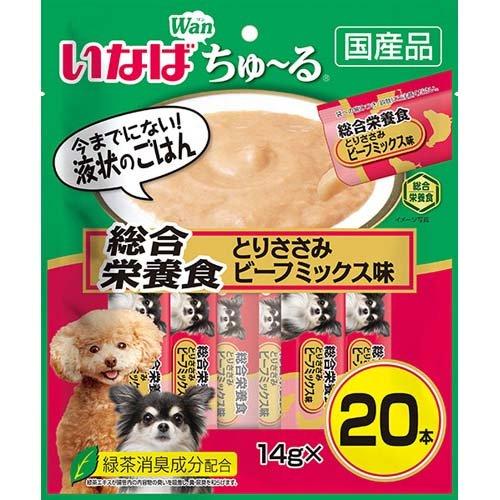 いなば 犬用ちゅ〜る 総合栄養食 とりささみ ビーフミックス味 ( 14g
