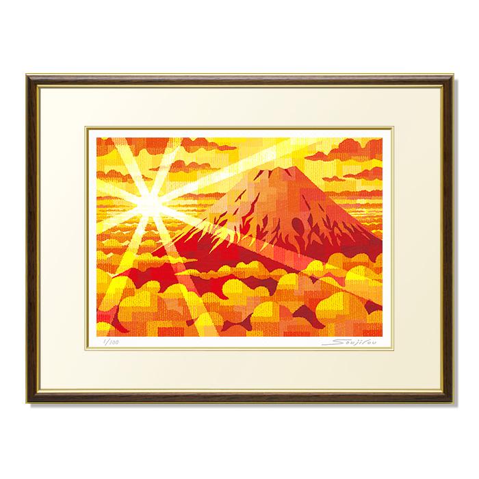 日本画 富士山 金色の額縁 作品 日本画 富士山 金色の額縁 作品 【公式