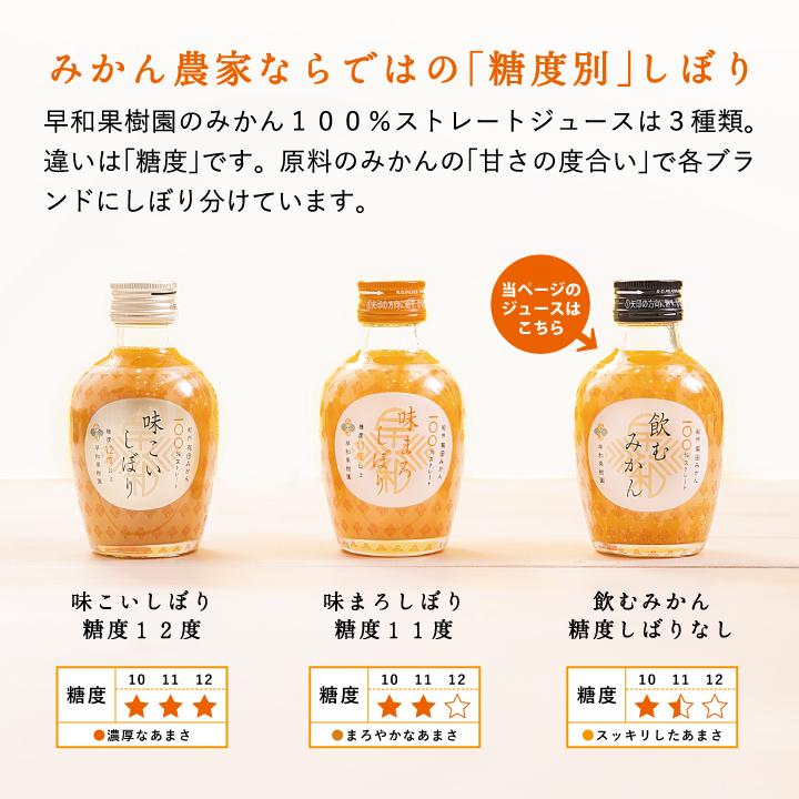 早和果樹園 ジュース 箱買い みかんジュース 飲むみかん 180ml×30本入