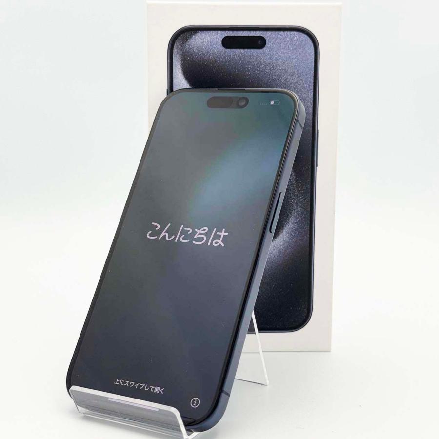 美品 iPhone15 PROブルーチタニウム256GB バッテリー97％ Amazon