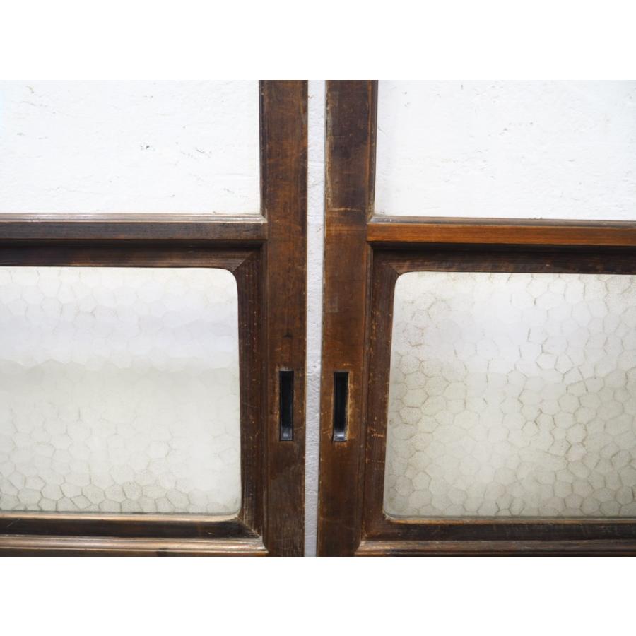 タY0495◇【H176cm×W67cm】×2枚◇アンティーク◇大きなガラスの古い木