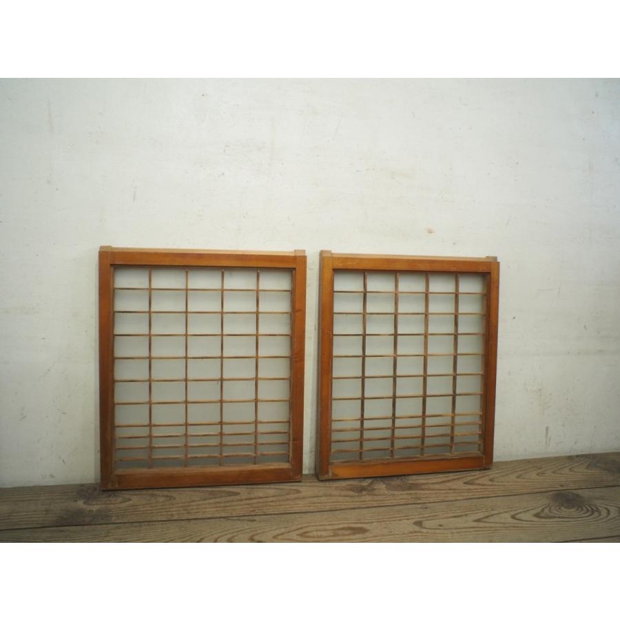 アンティーク 昭和レトロ 木製 建具 窓枠 引き戸 ガラス扉 曇りガラス