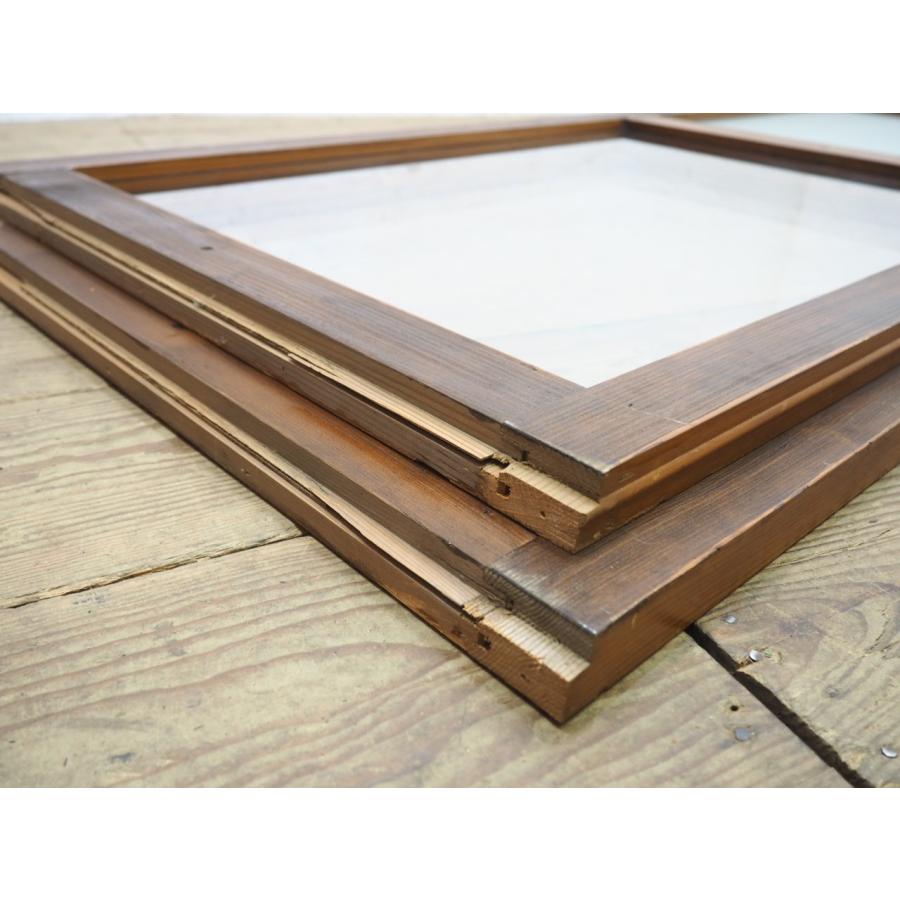 昭和63年当時物徳島県採取蝶々ガラス木製枠横幅50X縦42X厚さ6