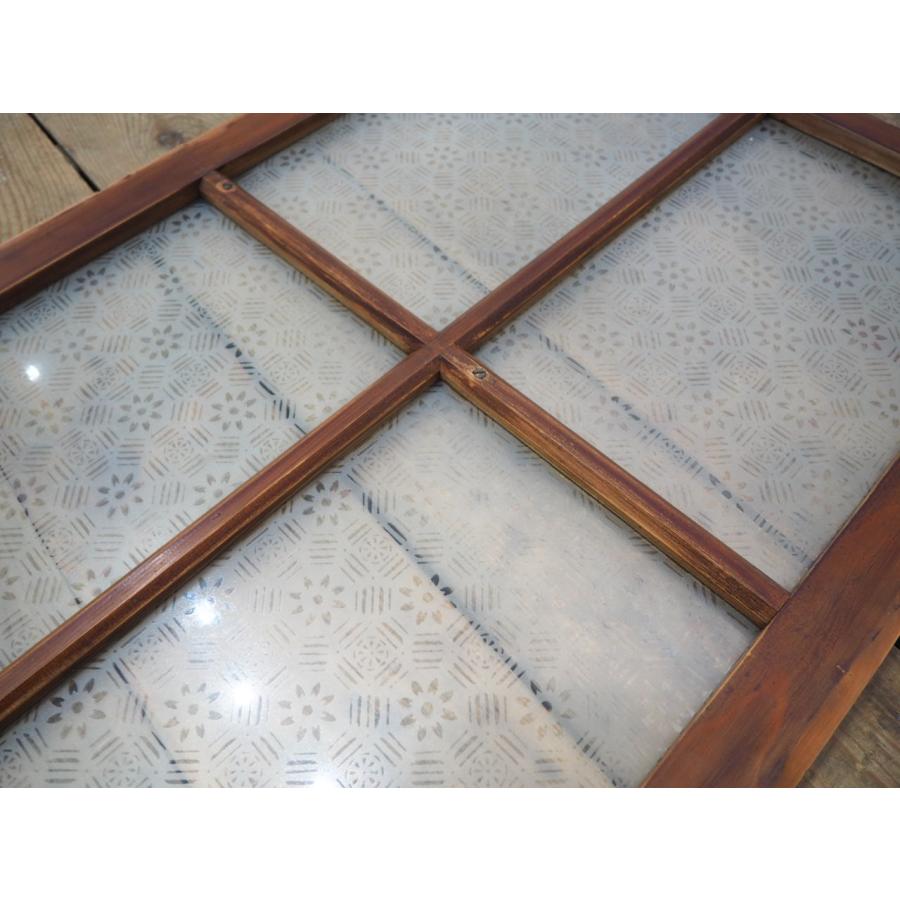 タS0469◇(4)【H62cm×W87cm】◇アンティーク◇大正ガラスの古い木枠