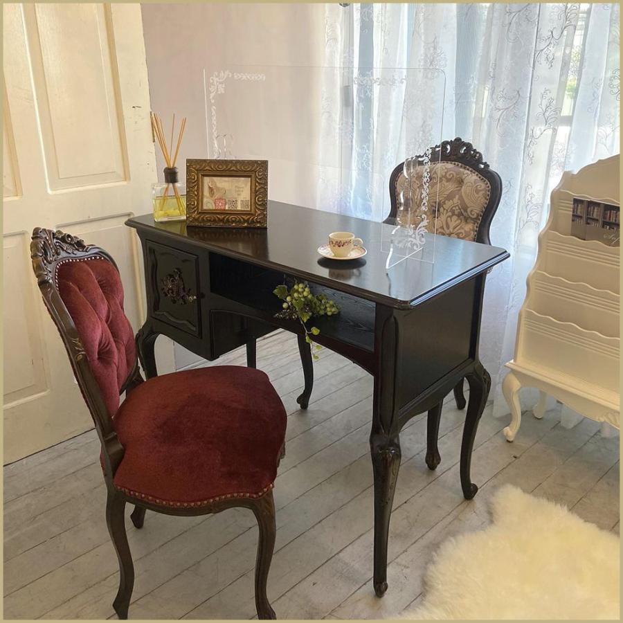 姫系 ダイニングチェア シングル 椅子 イス ロココ調 アンティーク