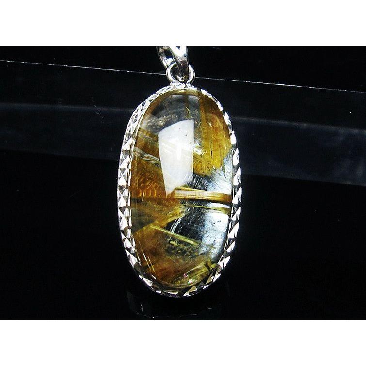 ルチルクォーツ ゴールドタイチンルチル ペンダント t162-505 : 誠安