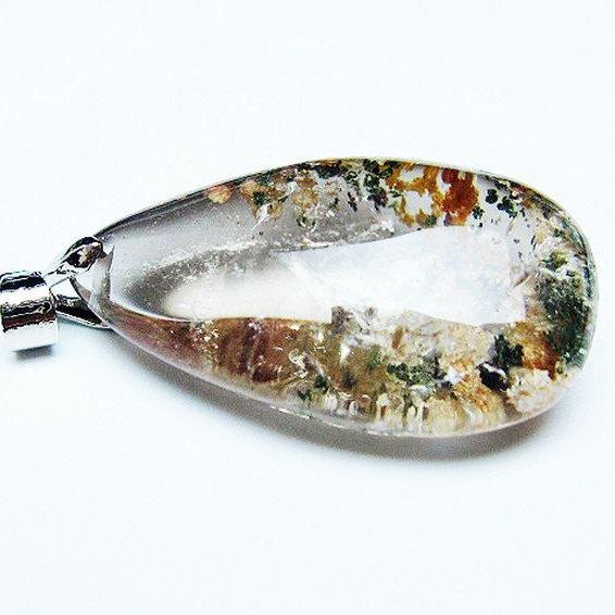 ガーデンクォーツ（庭園水晶） ペンダント t136-4667 : 誠安天然石専門