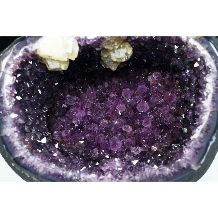 12.4Kg サークルジオード アメジストドーム カルサイト共生 ウルグアイ