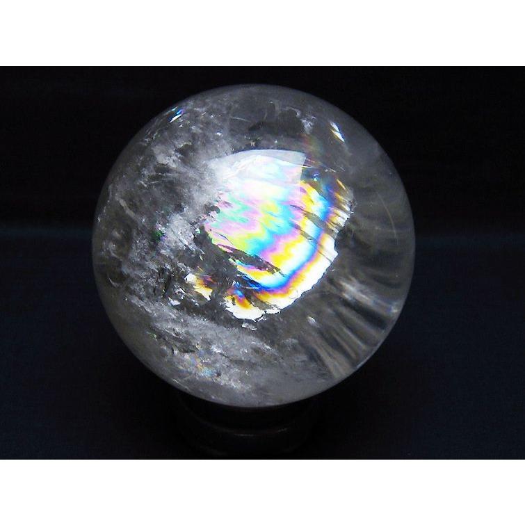1.4Kg 虹入り ヒマラヤ水晶 丸玉 100mm t62-16330 : 誠安天然石専門店