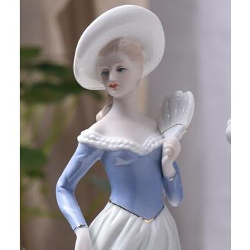 陶器 置物 西洋陶器 北欧磁器 陶器製人形 お姫様 人形 陶器置物 洋風