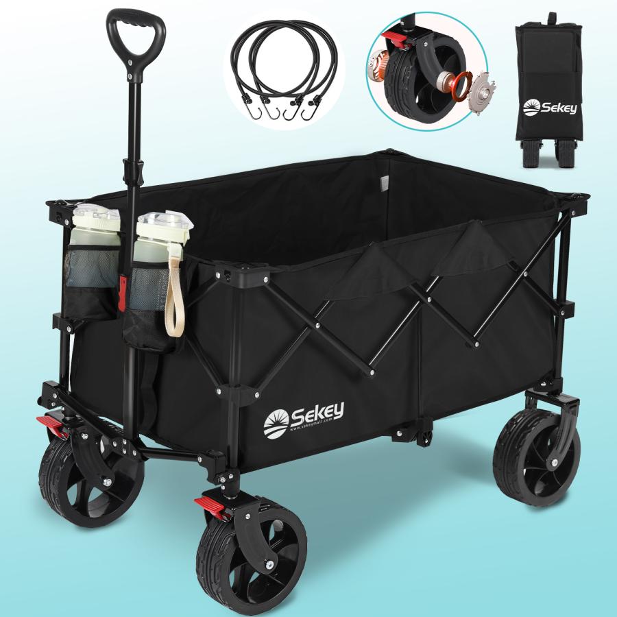 Sekey キャリーカート大容量135L 耐荷重150kg ベアリング搭載 大型