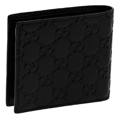 GUCCI（グッチ） 二つ折り財布 メンズ グッチシマ ブラック 473922