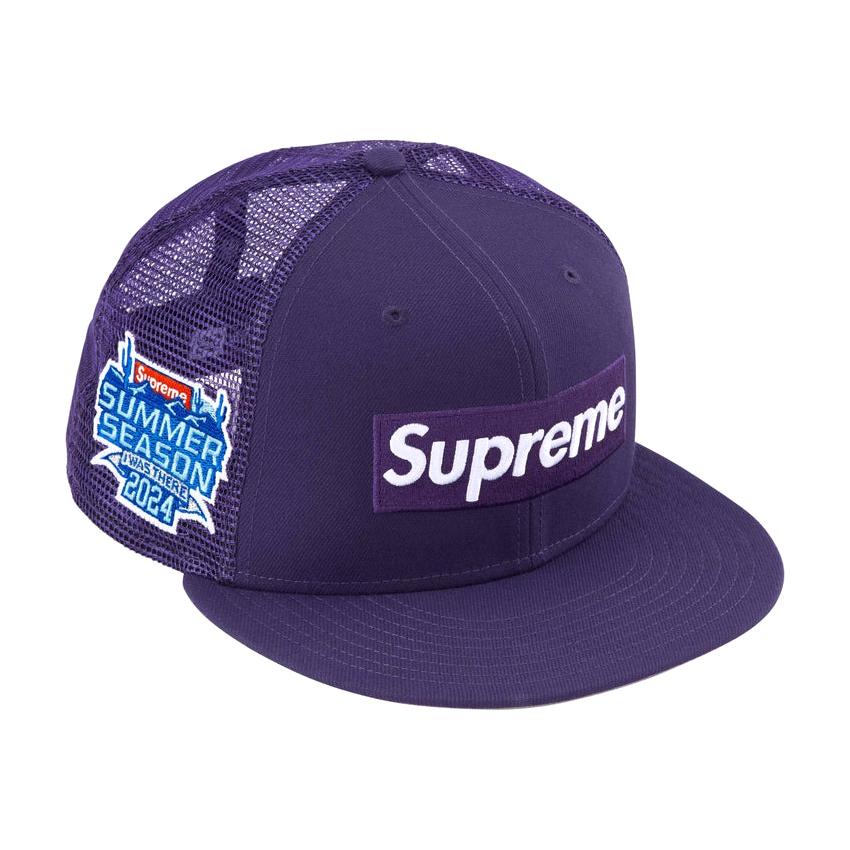 Supreme 紫 ワークキャップ NWT Supreme New Era Purple Box Logo