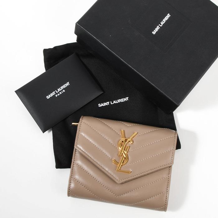 SAINT LAURENT サンローラン 財布 キルティングラムスキン製