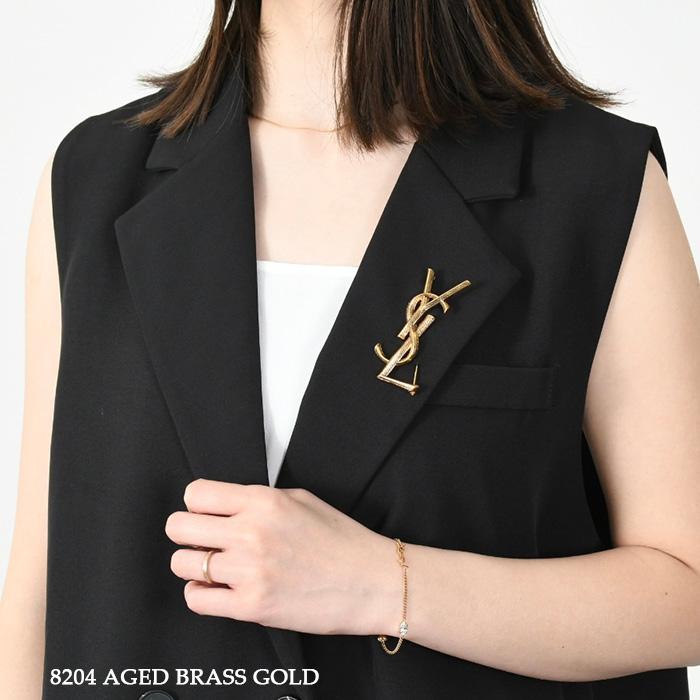 SAINT LAURENT サンローラン ブローチ 700582Y1500 オピウム YSL