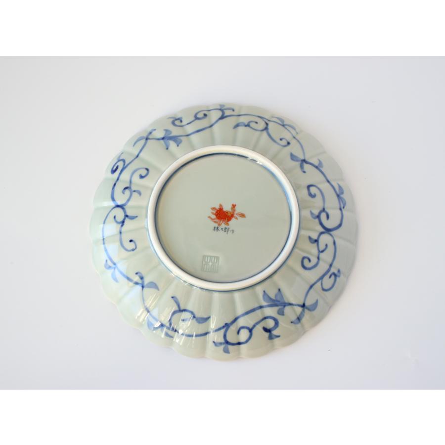 林九郎窯 古伊万里様式 琳派桜樹文 プレート15cm (赤) 波佐見焼 5号