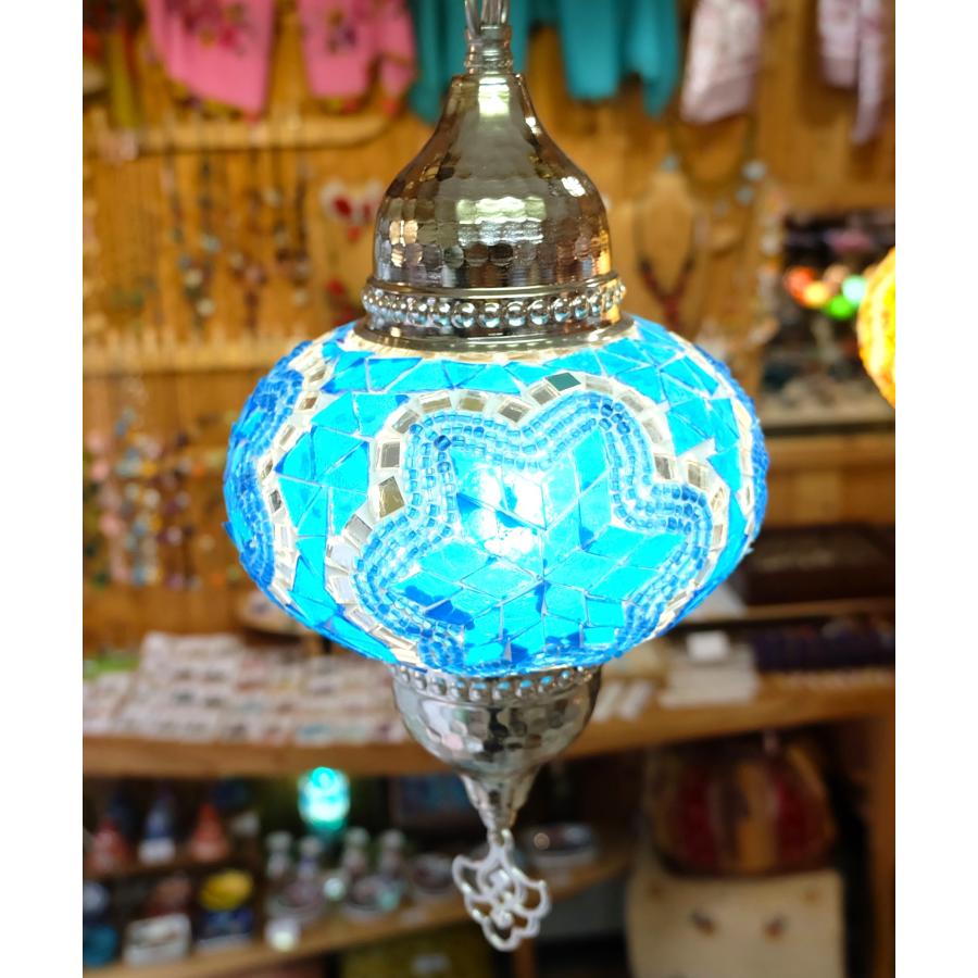 トルコ雑貨 吊り下げ トルコモザイクランプ 綺麗い エキゾチック LED