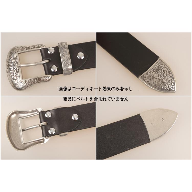 SENWA 唐草レンジャーバックル ベルト用 メンズ 巾40mm 3点セット