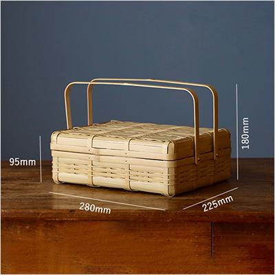 竹かご 白竹の弁当かご 蝶番 竹籠 弁当箱 竹カゴ 竹籠弁当箱 日本製 蓋