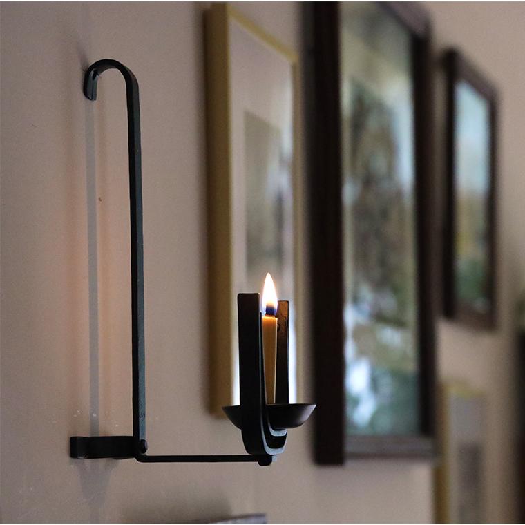 鉄製 振り子燭台 蝋燭立 手燭台 2点セット アンティークキャンドルスタンド