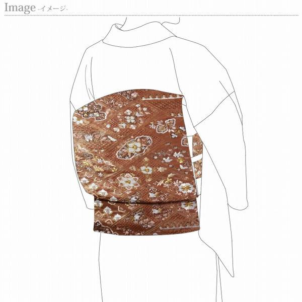 袋帯 綿芯お仕立て付き 中国三大刺繍 蘇州刺繍 相良刺繍 汕頭刺繍 セミ