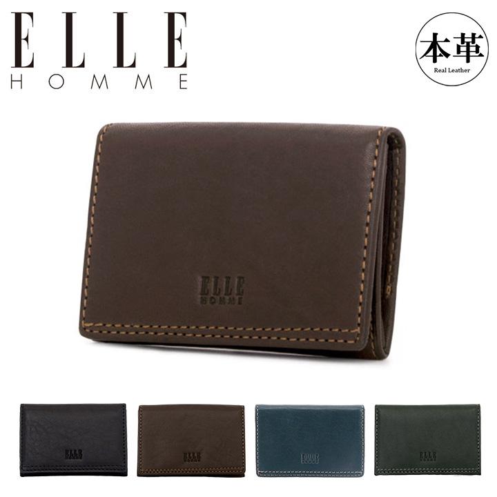 ELLE HOMME（エルオム） 名刺入れ XP35055(XP35045) Sheepskin メンズ