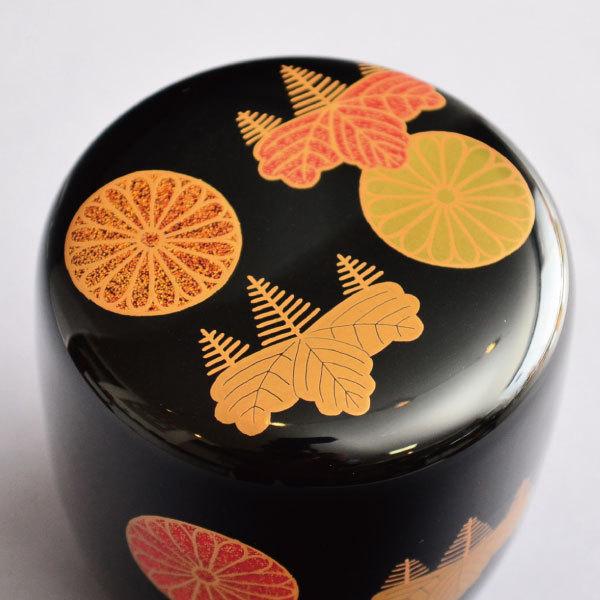 茶道具 棗 中村宗悦 作 高台寺蒔絵中棗 木製・本漆塗・切合口 : 茶道具