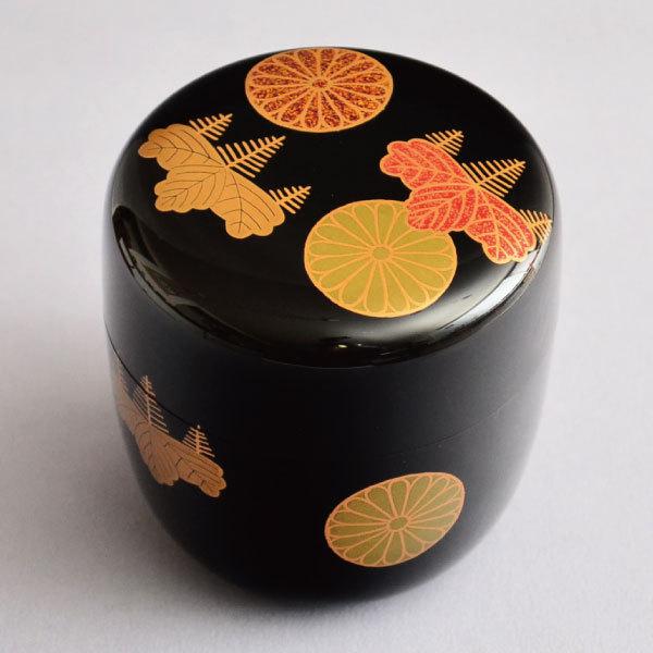 茶道具 棗 中村宗悦 作 高台寺蒔絵中棗 木製・本漆塗・切合口 : 茶道具