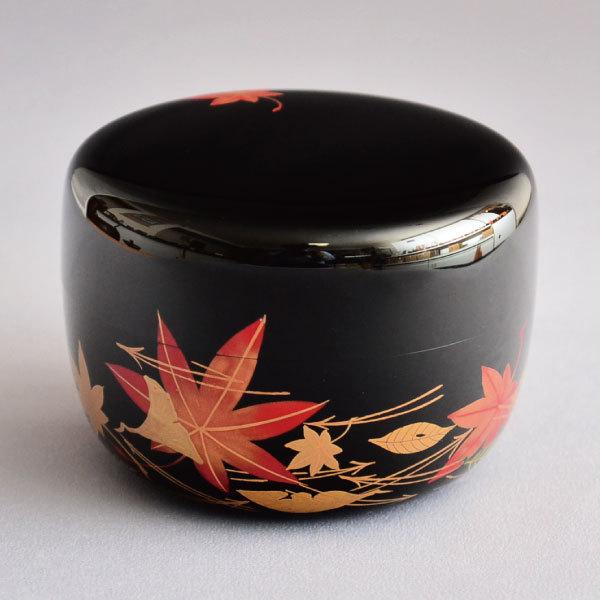 茶道具 棗 筑城筑良作 吹寄せ蒔絵平棗 木製・本漆塗・切合口 : 茶道具