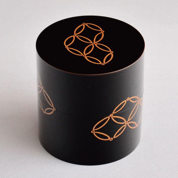 茶道具 棗 筑城筑良作 七宝蒔絵中次 木製・本漆塗・切合口 : 茶道具