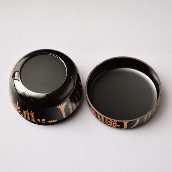 茶道具 棗 筑城筑良作 柳桜蒔絵 大平棗 木製・本漆塗・切合口 : 茶道具