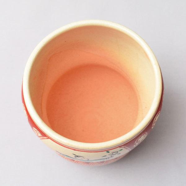 火入 茶道具 堀野証嗣 作 萬古赤絵火入 : 茶道具専門店 (有)菊池商店