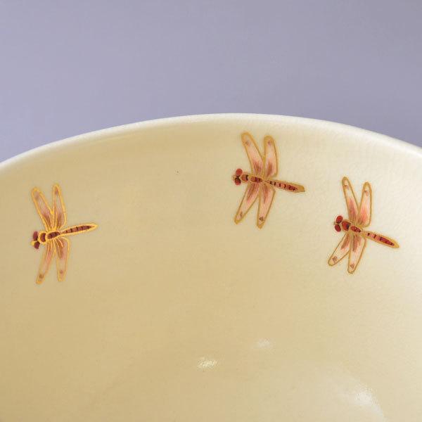 茶碗 茶道具 木全翁楽 作 秋草に赤蜻蛉茶碗 : 茶道具専門店 (有)菊池