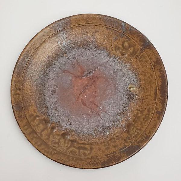 大皿 日本伝統工芸士 美術品 備前焼 松嶋弘 大皿 日本伝統工芸士 美術